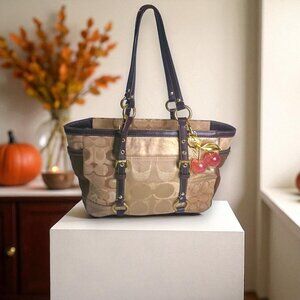 COACH Vintage Holiday Patchwork Tote